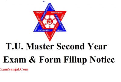 Master Second Year Exam Routine & Form Fill Up Notice by Tribhuwan University TU
