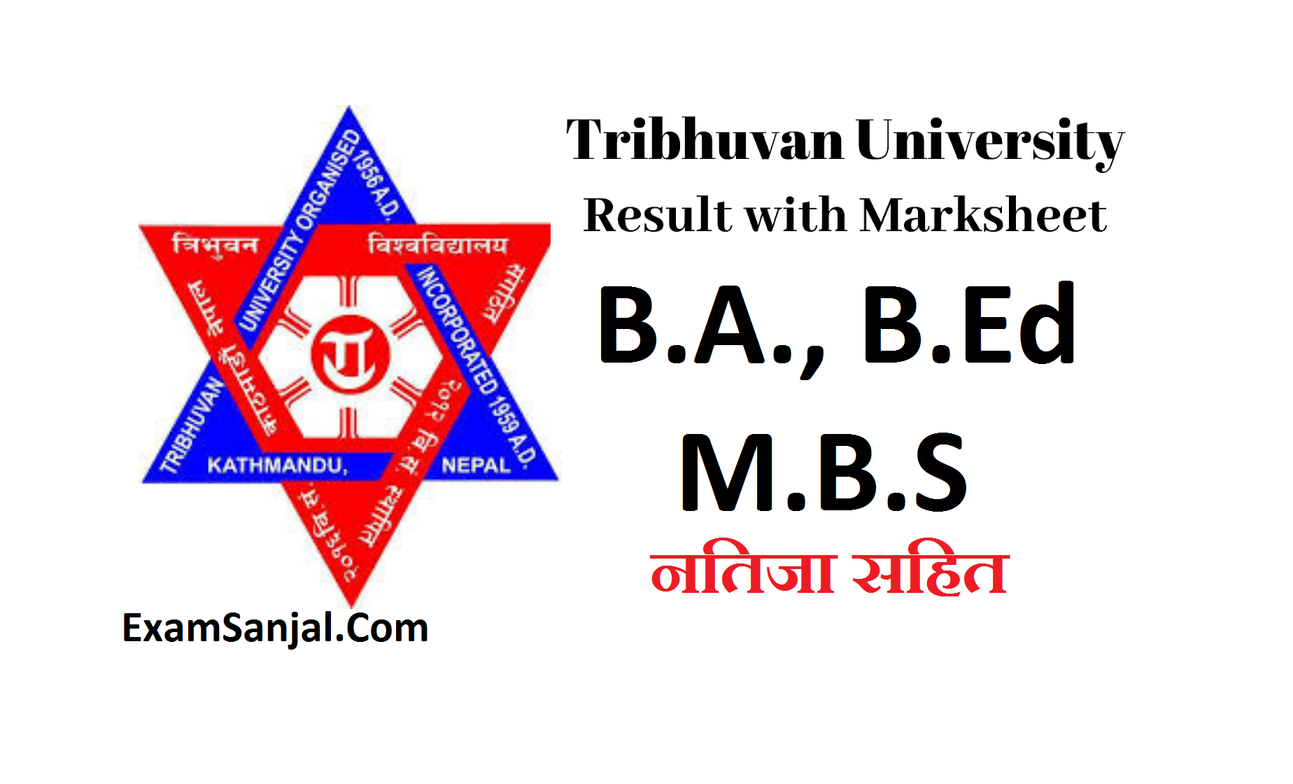B.A. Third Year, B.Ed Third Year & M.B.S First Year Exam Result by T.U.