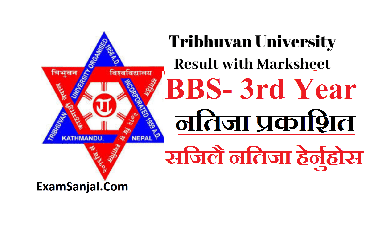 BBS Third Year Result Published By TU ( 3 Yrs BBS 3rd Year Result Published)