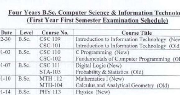 B.Sc CSIT First Semester Exam Routine ( TU Bsc Csit 1st sem Examination Routine)
