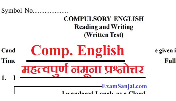 SEE Exam 2076 Important Model Questions English