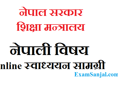 SEE, SLC Self Learning Materials Online Learning Nepali