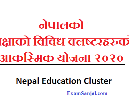 Education Cluster Contingency Plan 2020, Nepal Education Cluster
