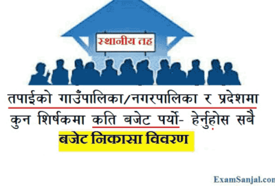 Local Level Palika Pradesh Nepal Budget 2078/79 distribution Details