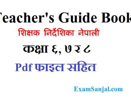 Teacher’s Guide Book of Nepali Class 6,7 & 8 ( Shikshak Nirdeshika Kitab)