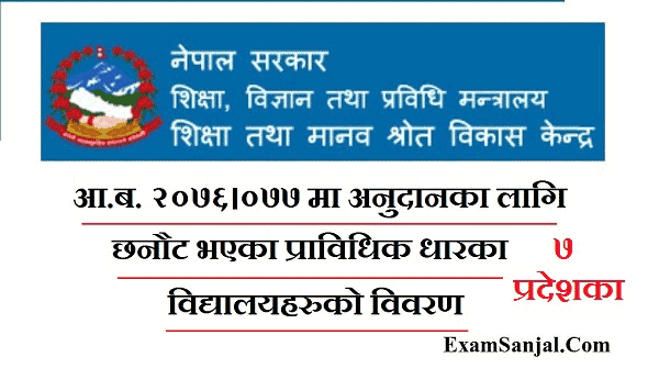 Technical School Prabidhik School List of Nepal for Grant