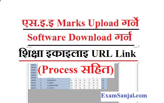 SEE Marks Excel Upload Software download & upload process