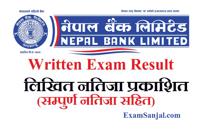 Nepal Bank Ltd (NBL) written exam result of Pradesh 5