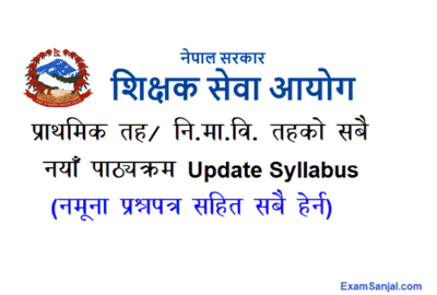 Primary Level Teacher update Syllabus TSC Curriculum
