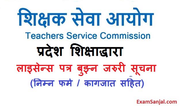 Teaching License Shikshak License Distribution Notice by EDD