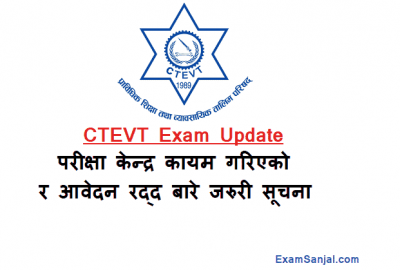 CTEVT Special Technical Education Scholarship Exam Center Notice