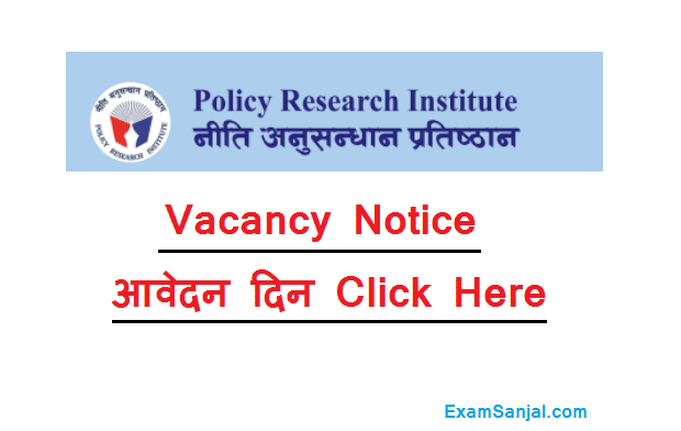 Policy Research Institute Niti Anusandhan Pratisthan job vacancy notice