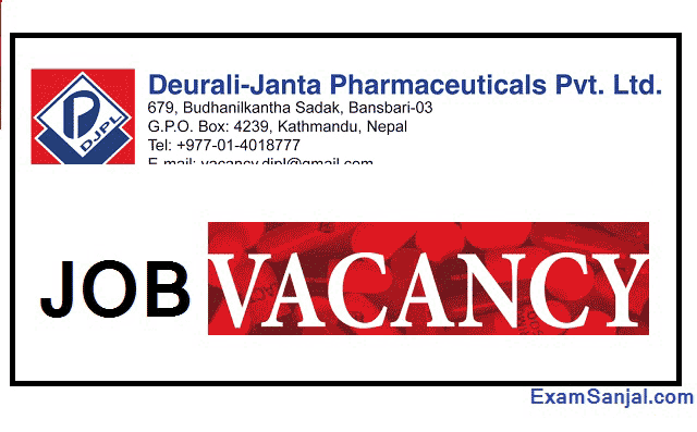 Deurali Janata Pharmaceuticals Job Vacancy Notice Pharma Jobs
