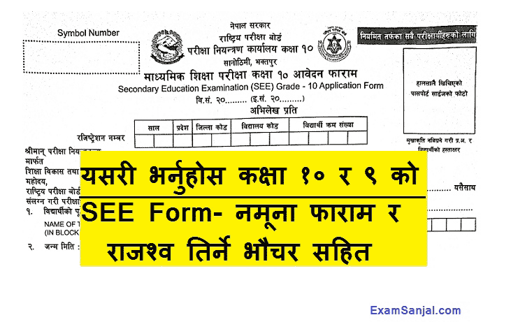 How To Fill Class 10 SEE Exam Application & Class 9 Registration Form