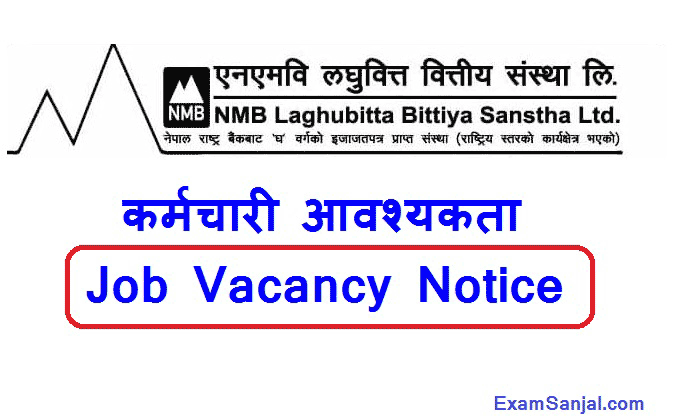 NMB Laghubitta Bittiya Sanstha Job Vacancy Apply Microfinance jobs