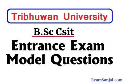 BSc Csit Entrance Model Questions Paper TU Model Questions