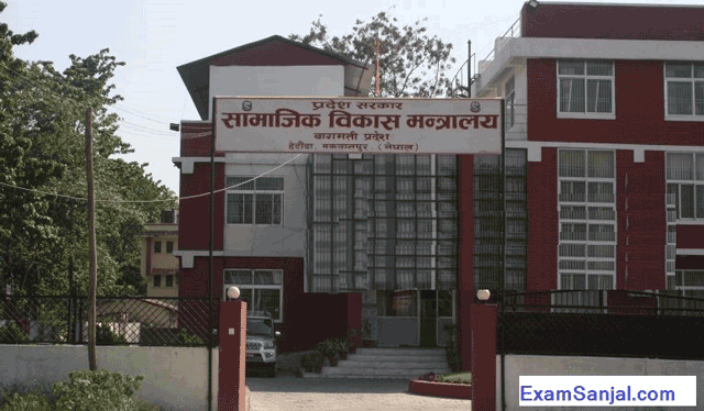 Samajik Bikash Mantralaya Yuwa Parishad Vacancy Notice Pradesh