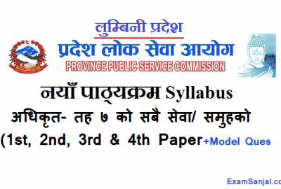 Lumbini Pradesh Lok Sewa Syllabus of Adhikrit 7th Officer update Syllabus