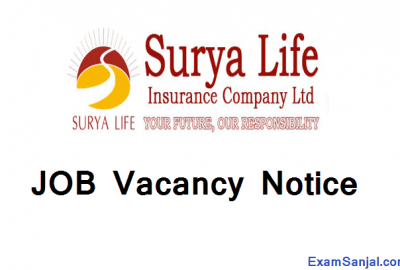 Surya Life Insurance Company Job Vacancy Notice Insurance Jobs