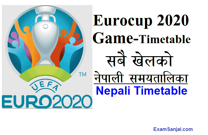 Eurocup 2020 game schedule Timetable in Nepali Time