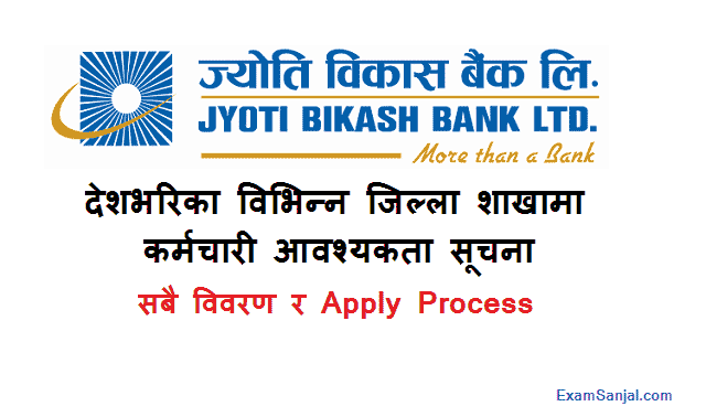 Jyoti Bikash Bank Ltd Job Vacancy Notice Banking Career