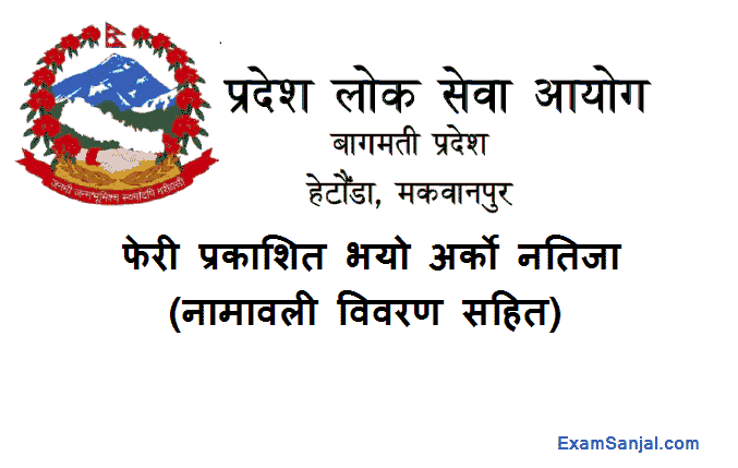 Bagmati Pradesh Lok Sewa Aayog Result Survey Amin 4th Level