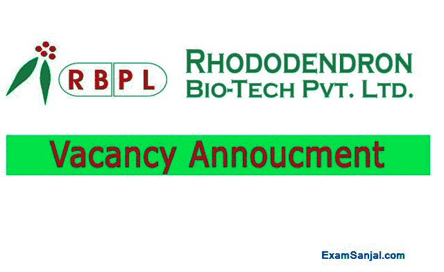Rhododendron Bio-Tech Company Job Vacancy Notice