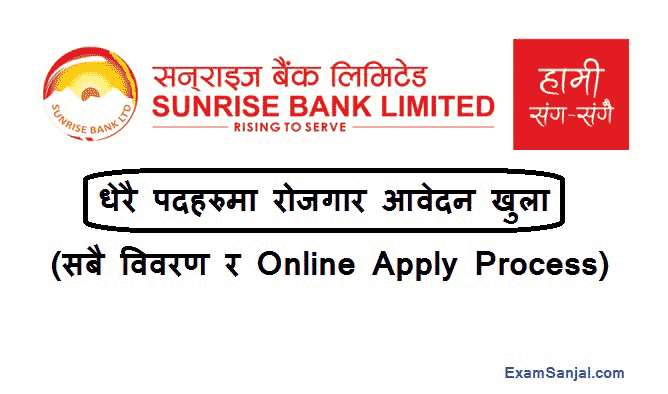 Sunrise Bank Limited Job Vacancy Notice Banking Career