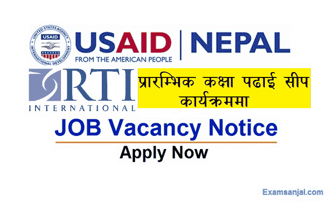 RTI International EGRP II USAID Project Job Vacancy Notice
