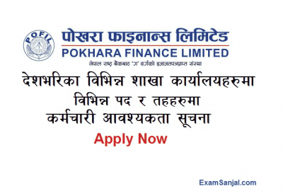 Pokhara Finance Ltd Job Vacancy Notice Banking Career Nepal