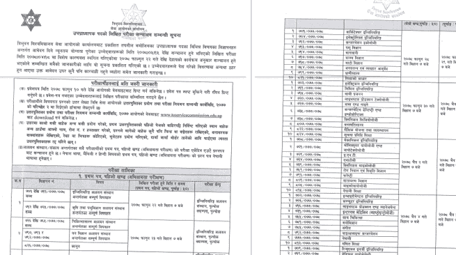 TU Service Commission Vacancy Exam Routine Published various posts