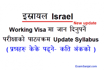 Israel Working Visa Exam Syllabus Caregiver English Language Syllabus