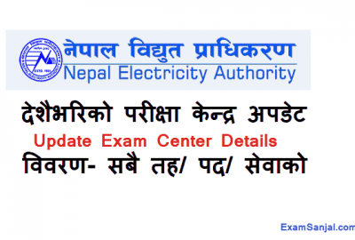 Nepal Electricity Authority NEA Bidyut Pradhikaran Exam Center details