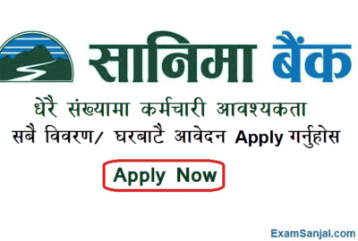 Sanima Bank Career Job Vacancy Banking Career Nepal Apply Now