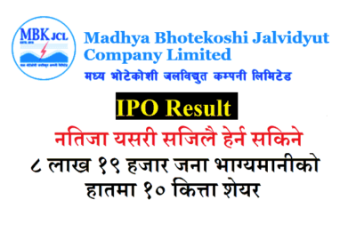 Madhya Bhotekoshi IPO Result Check Local Global IME Capital check IPO