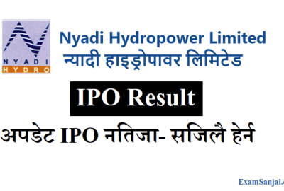 Nyadi Hydropower IPO Result How To Check Nyadi Hydro IPO Result