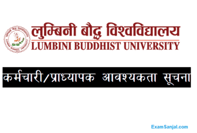 Lumbini Boudha University Job Vacancy Notice University