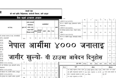 Nepal Army Job Vacancy Notice in Various Posts Nepali Sena Vacancy