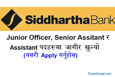 Siddharatha Bank Job Vacancy Notice Banking Jobs Nepal