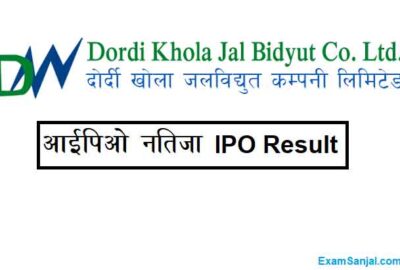 Dordi Khola IPO Result Check View Dordi Khola IPO Result