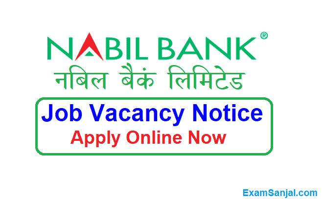Nabil Bank JOB Vacancy Notice Apply Banking Jobs Nepal