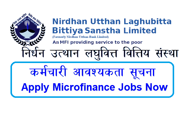 Nirdhan Utthan Laghubitta Job Vacancy Apply Nirdhan Utthan Microfinance jobs