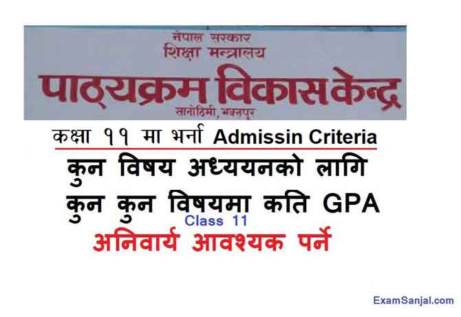 Class 11 Admission Criteria How much Grade GPA you need