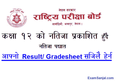 Class 12 Result 2079 Check NEB Class 12 Results 2022 Gradesheet
