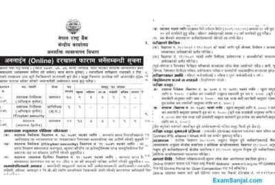 Nepal Rastra Bank Job Vacancy Notice Apply NRB Rastra Bank Job