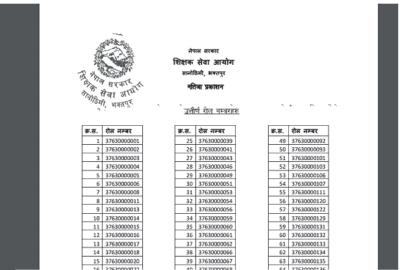Mabi Secondary Teacher First Paper Result All Pradesh TSC Result Name lists