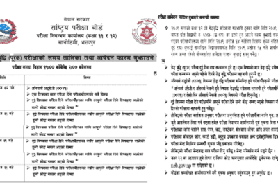 Class 12 Grade Increment Briddhi Purak Supplement Exam Form & Routine Notice
