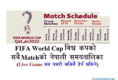 World Cup 2022 Final Game Time Schedule in Nepali Time How to Watch World Cup from Nepal