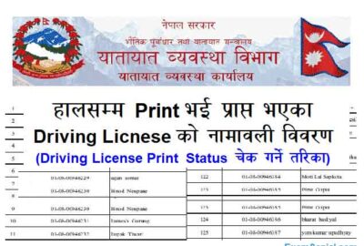 Smart Driving License Printed List Smart License Print Check Online