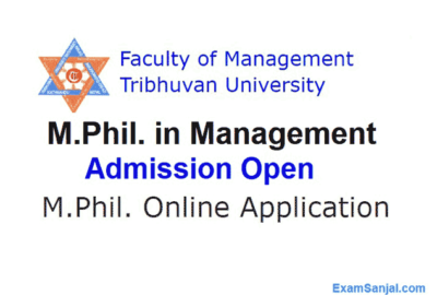 Mphil in Management TU Admission Open Mphil Management Admission Now